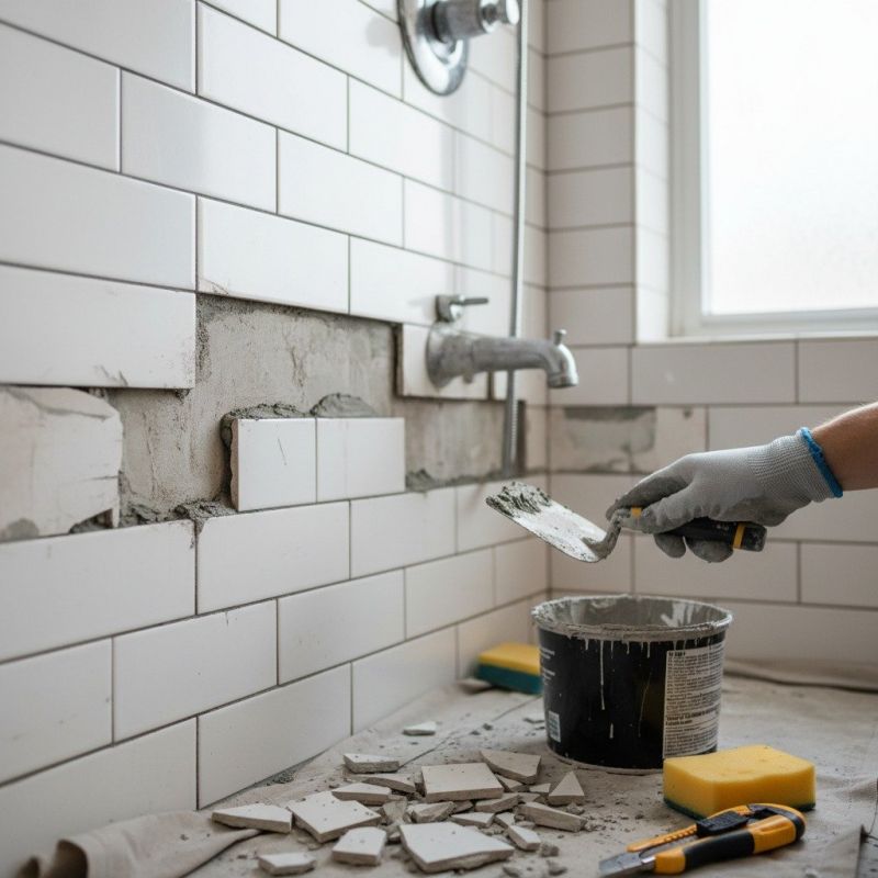 Shower Tile Repair detail
