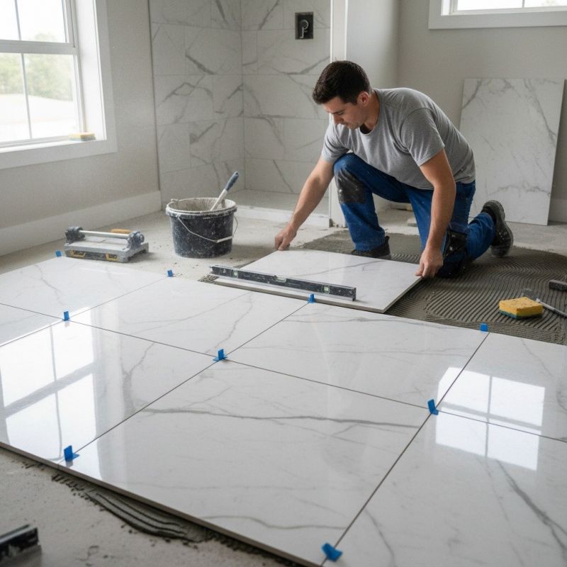 Stone Floor Installation detail