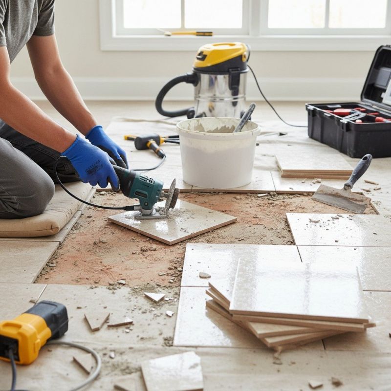 Tile Floor Repair detail
