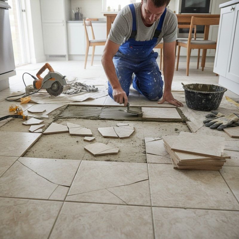 Travertine Tile Replacement detail